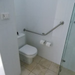 Bannisters toilet with rails