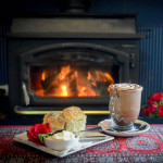 scones and coffee in winter